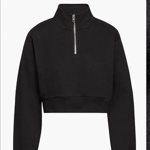 Aritzia Cozy AF fleece 1/4 zip cropped sweatshirt
